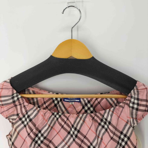 バーバリーブルーレーベル BURBERRY BLUE LABEL ノースリーブチェックカットソー チュニック レディース JPN:38