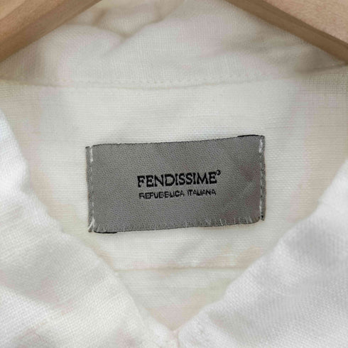 FENDISSIME 00SS ルーマニア製 リネンプルオーバーシャツ グランパシャツ レディース EUR:38