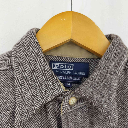 ポロバイラルフローレン Polo by RALPH LAUREN ヘルボーパッチ ヘリンボーン レギュラーカラーシャツ メンズ import:M