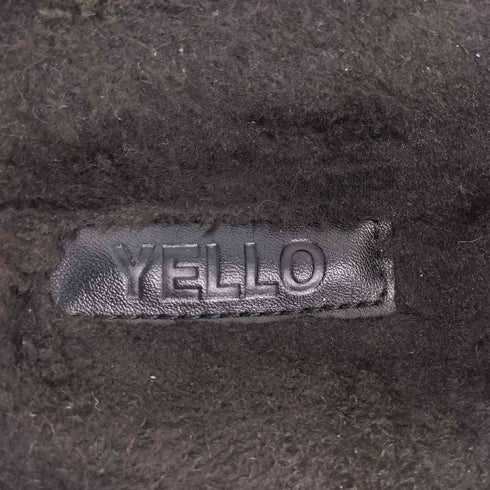 イエロー YELLO キルティング ベロア ボア ベルト サンダル レディース