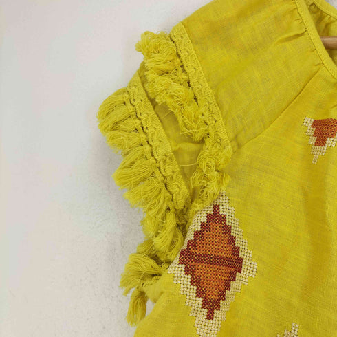 CRISTINA GAVIOLI 刺繍リネンブラウス レディース JPN:44