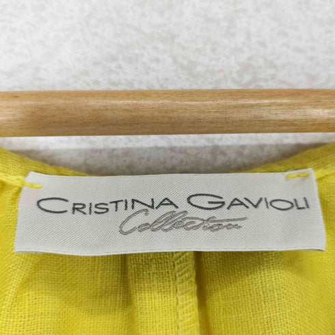 CRISTINA GAVIOLI 刺繍リネンブラウス レディース JPN:44