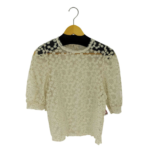 花柄シアートップス レディース