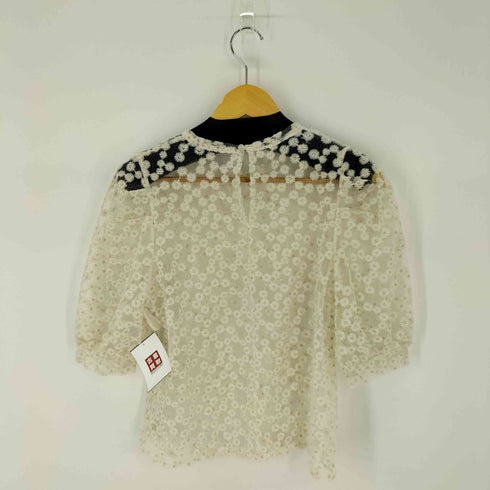 花柄シアートップス レディース