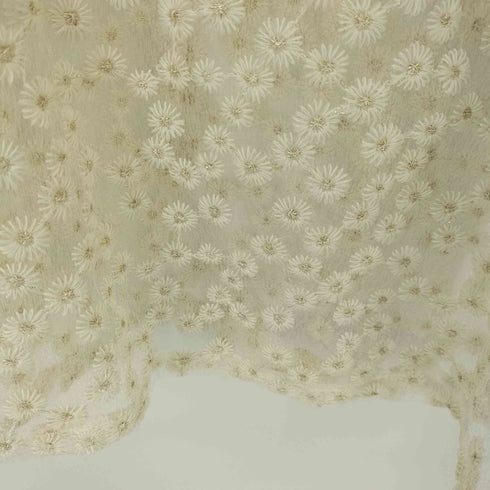 花柄シアートップス レディース