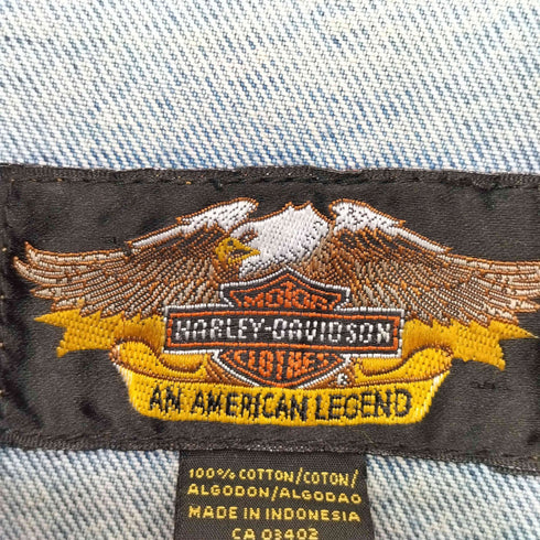 ハーレーダビッドソン HARLEY-DAVIDSON 90-2000s背面刺繍デニムトラッカージャケット メンズ M