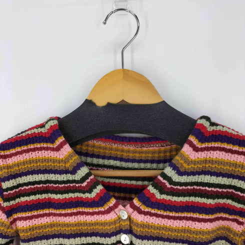ボーダークロップドカーディガン レディース ONE SIZE