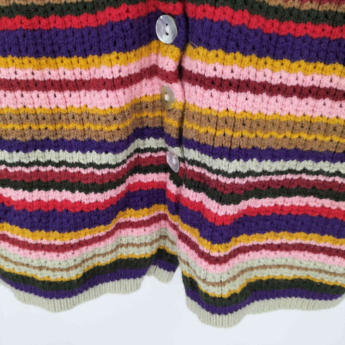 ボーダークロップドカーディガン レディース ONE SIZE