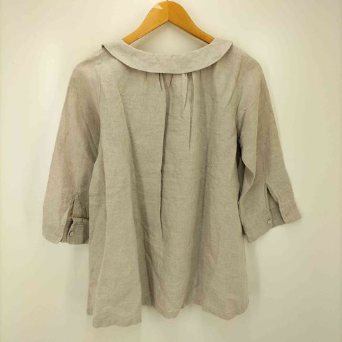 heavenly リネン 丸襟 L/S ブラウス レディース