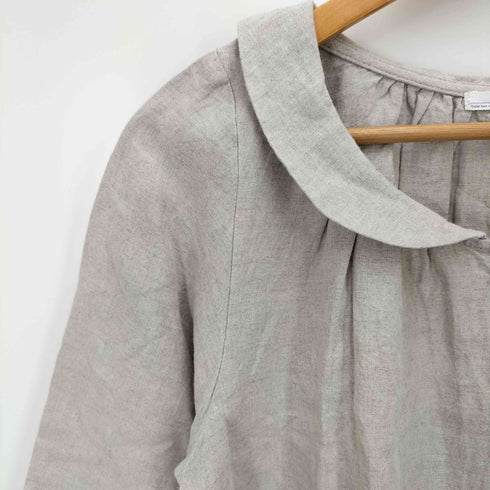 heavenly リネン 丸襟 L/S ブラウス レディース