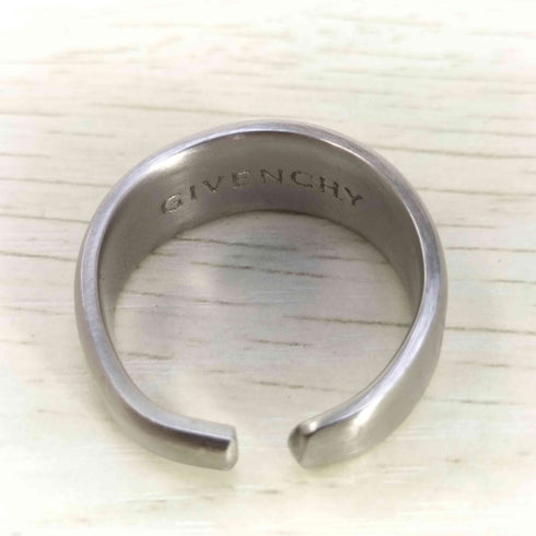 ジバンシィ GIVENCHY ロゴ刻印 シルバーリング メンズ 21号