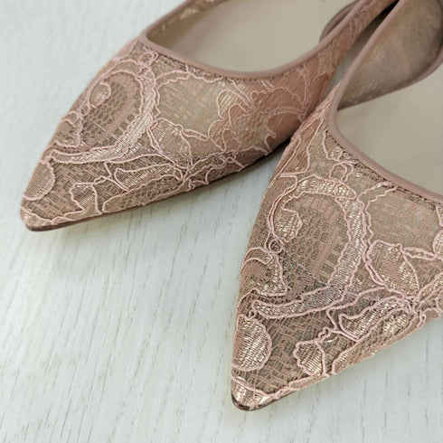 ジミーチュウ JIMMY CHOO レース フラットシューズ パンプス レディース 37 1/2