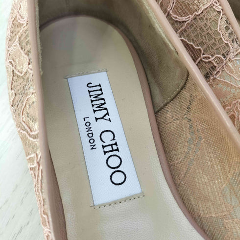 ジミーチュウ JIMMY CHOO レース フラットシューズ パンプス レディース 37 1/2