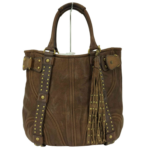botkier スタッズ フリンジ付きレザーハンドバッグ レディース