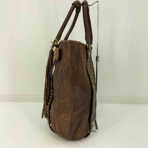 botkier スタッズ フリンジ付きレザーハンドバッグ レディース