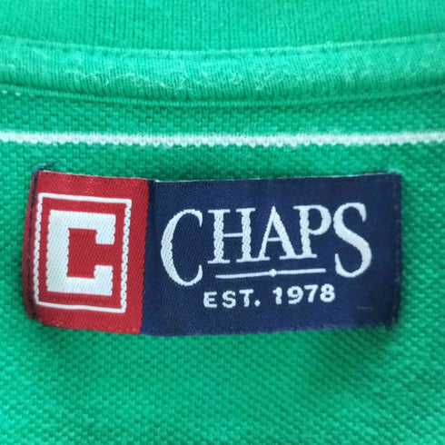 チャップス CHAPS 90s ベトナム製 ワンポイント刺繍ポロシャツ メンズ import:M