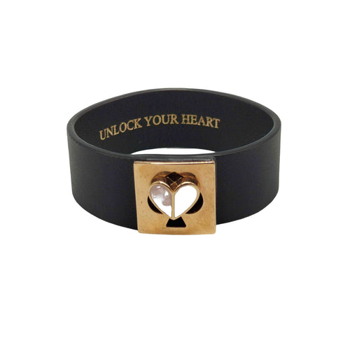 ケイトスペード Kate spade Unlock Your Heart ハート ターンロック ブレスレット レザー メタル レディース