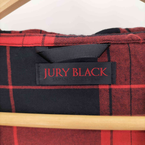 ジュリーブラック JURY BLACK タータンチェック フーデッド ガウン Y2K サイバー メンズ