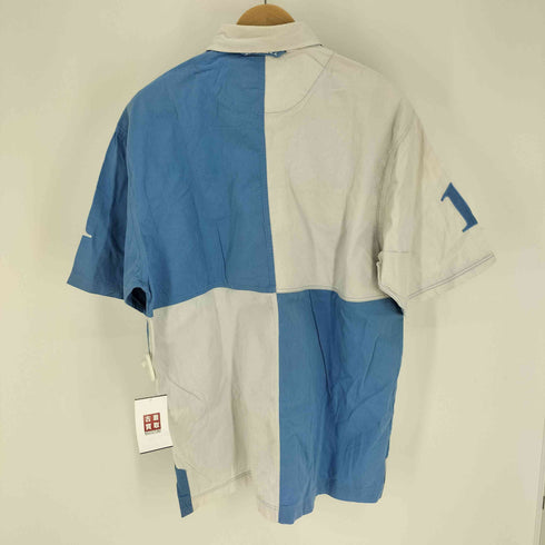 ハケットロンドン hackett london バイカラー 切替 S/S プルオーバー シャツ メンズ import:L