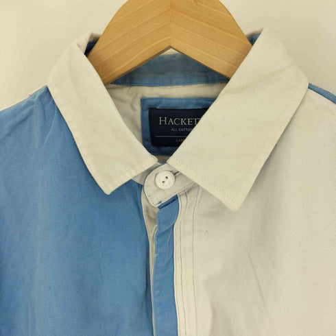 ハケットロンドン hackett london バイカラー 切替 S/S プルオーバー シャツ メンズ import:L