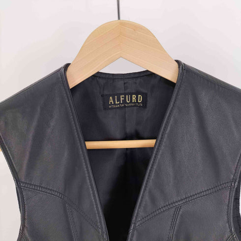 サロンドアルファード SALON DE ALFURD シンチバック レザー ベスト バイカー メンズ