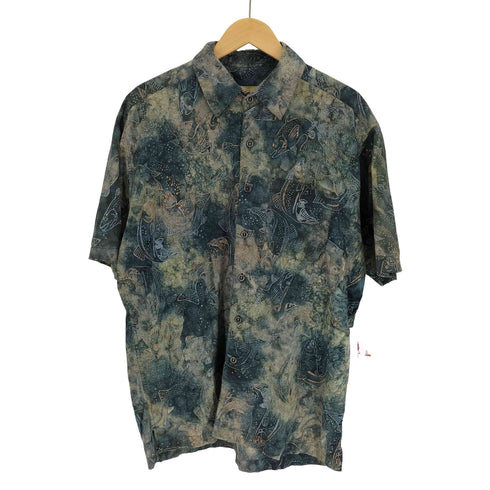 Johari West 魚 総柄 S/S シャツ メンズ