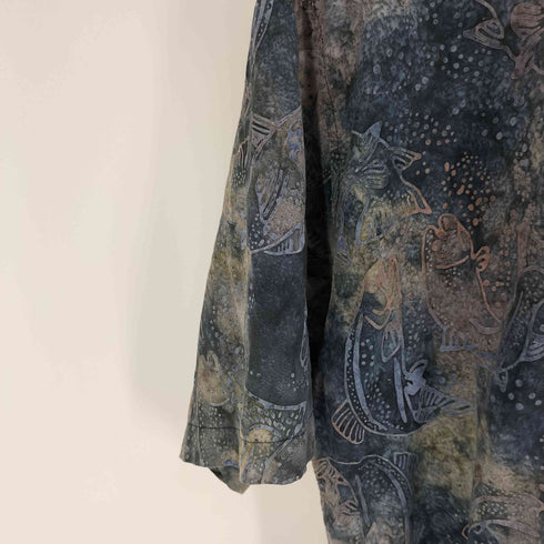 Johari West 魚 総柄 S/S シャツ メンズ