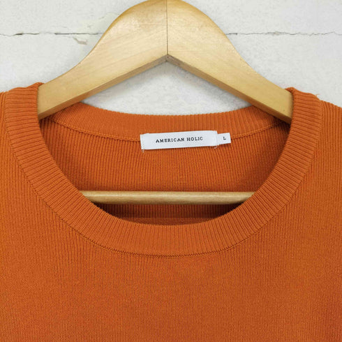 アメリカンホリック AMERICAN HOLIC 袖フリル半袖ニット レディース JPN:L