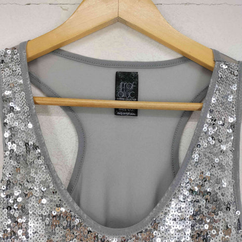ザラ ZARA スパンコール装飾切替タンクトップ レディース M