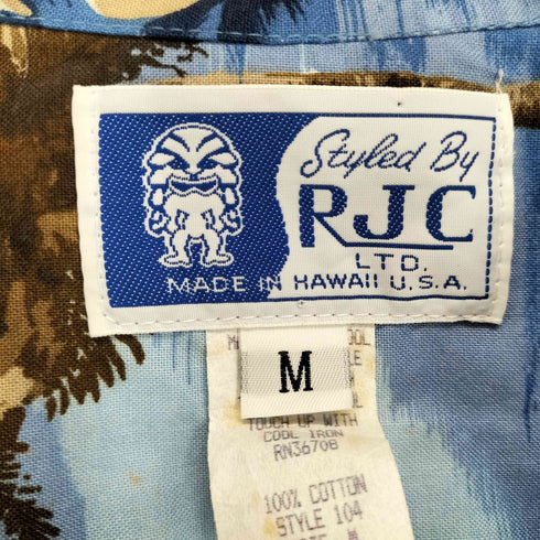 ロバートジェイクランシー RJC MADE IN HAWAII コットンアロハシャツ メンズ JPN:M