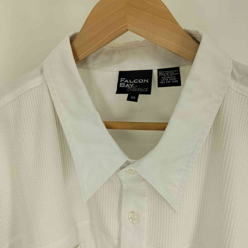 Falcon Bay ポリコットン 異素材 切替 S/S プルオーバー シャツ ビッグサイズ メンズ 3X