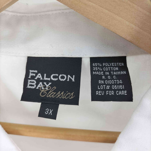 Falcon Bay ポリコットン 異素材 切替 S/S プルオーバー シャツ ビッグサイズ メンズ 3X