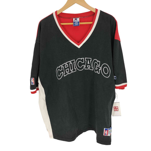 チャンピオン Champion 90-00S CHICAGO バスケット チーム ロゴ プリント S/S スウェット Tシャツ メンズ import:XL