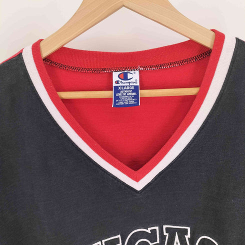 チャンピオン Champion 90-00S CHICAGO バスケット チーム ロゴ プリント S/S スウェット Tシャツ メンズ import:XL