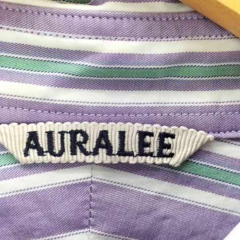 オーラリー AURALEE 19SS WASHED FINX TWILL STRIPE SHIRTS メンズ 5