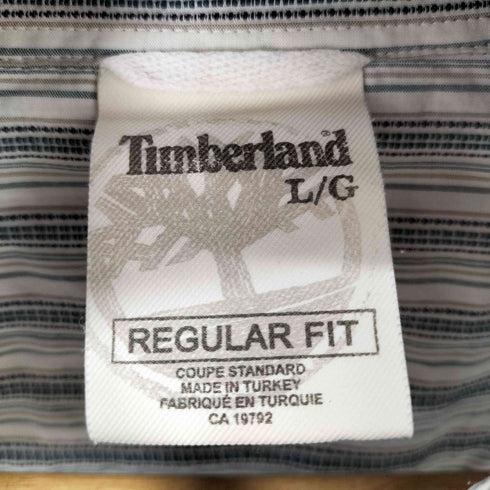 ティンバーランド Timberland トルコ製 ストライプ柄長袖シャツ メンズ import:L