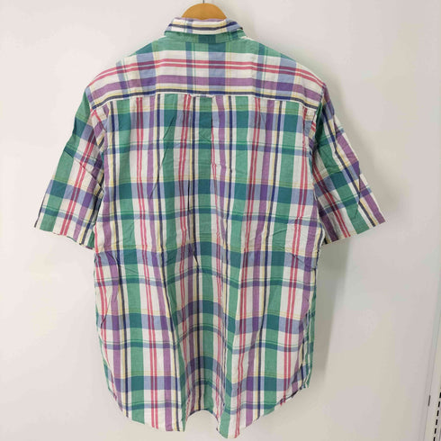 ノーティカ NAUTICA 80S ロゴ刺繍 半袖ボタンダウンシャツ メンズ import:L