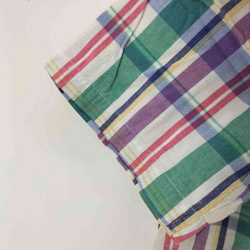 ノーティカ NAUTICA 80S ロゴ刺繍 半袖ボタンダウンシャツ メンズ import:L