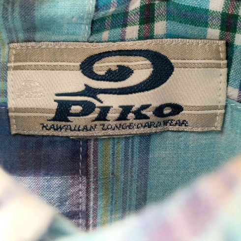 ピコ PIKO パッチワーク チェック柄ボタンダウンシャツ メンズ JPN:L