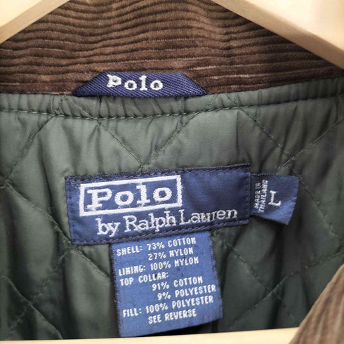 ポロバイラルフローレン Polo by RALPH LAUREN 90S 襟コーデュロイ 裏地キルティング 中綿 ハンティングジャケット メンズ import:L