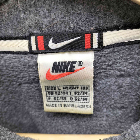ナイキ NIKE 90S 銀タグ NOMO センターロゴ ハーフジップ プルオーバー フリースジャケット メンズ import:L