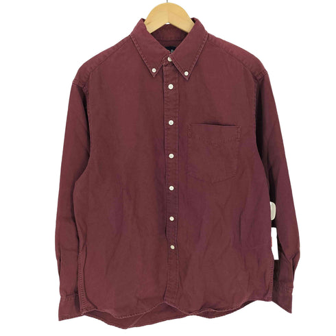 ギャップ Gap 90-00S 紺タグ ボタンダウン L/S シャツ バーガンディー メンズ import:S