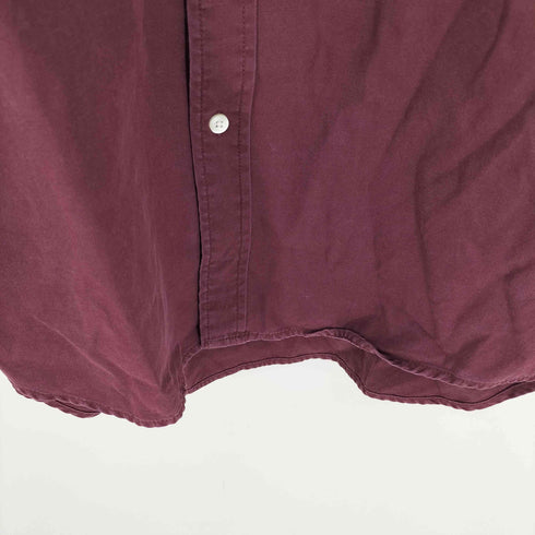 ギャップ Gap 90-00S 紺タグ ボタンダウン L/S シャツ バーガンディー メンズ import:S