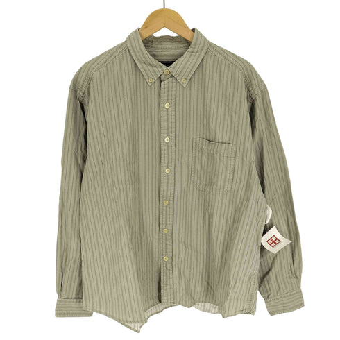 エディーバウアー Eddie Bauer 00S 緑タグ ストライプ B.D シャツ メンズ import:XL