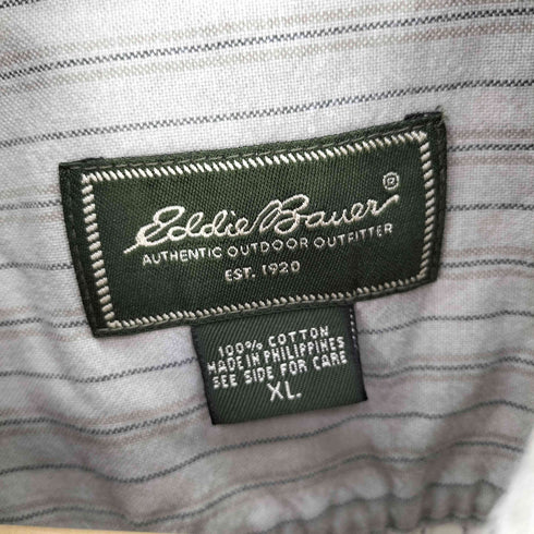 エディーバウアー Eddie Bauer 00S 緑タグ ストライプ B.D シャツ メンズ import:XL