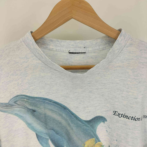 90S Extinction is Forever イルカ 大判 プリント Tシャツ シングルステッチ メンズ
