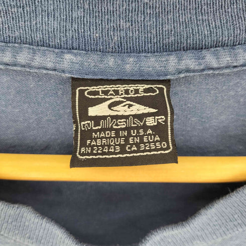 クイックシルバー Quiksilver 90S USA製 ハワイアン 両面プリント S/S Tシャツ シングルステッチ メンズ import:L