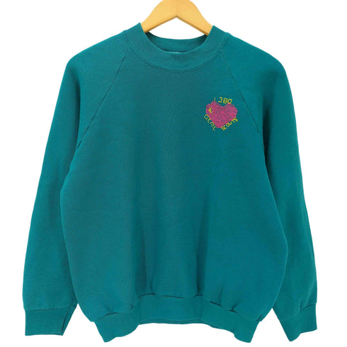 フルーツオブザルーム FRUIT OF THE LOOM 80s-90s USA製 プリントラグランスウェット メンズ JPN:M