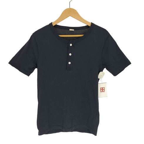 ヘルスニット Healthknit ネコ目ボタン ヘンリーネック S/S Tシャツ メンズ import:M