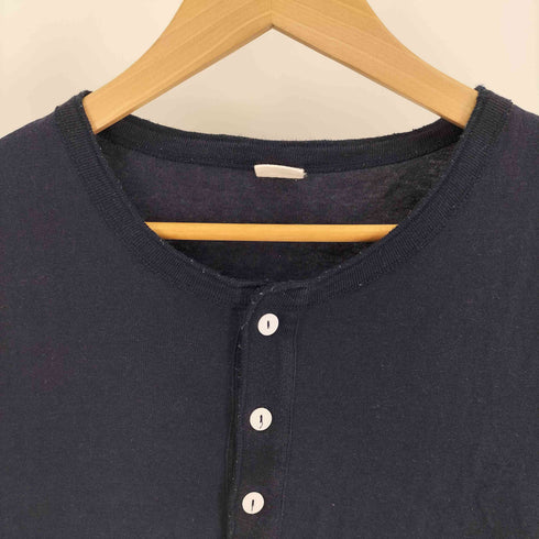 ヘルスニット Healthknit ネコ目ボタン ヘンリーネック S/S Tシャツ メンズ import:M